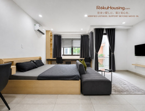 ONLY $490 – APARTMENT ON NGUYEN CUU VAN STREET, BINH THANH DISTRICT FOR RENT | WITH BALCONY & PRIVATE WASHING MACHINE